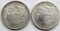 2 - AU MORGAN DOLLARS: 1896 & 1900