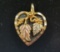 10K BLACK HILLS GOLD HEART PENDANT BLACK ONYX