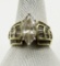 10K GOLD LARGE CZ LADIES RING