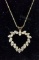 10K CZ HEART NECKLACE