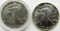 1991 & 1987 AMERICAN SILVER EAGLES