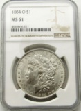 1884-O Morgan Silver Dollar $ NGC MS 61