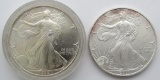 1992 & 2001 AMERICAN SILVER EAGLES