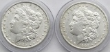 2 - AU MORGAN DOLLARS: 1885 & 1904-O