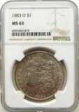 1883-O Morgan Silver Dollar $ NGC MS 63