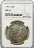 1904-O Morgan Silver Dollar $ NGC MS 62