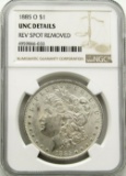 1885-O Morgan Silver Dollar $ NGC UNC Details Reve