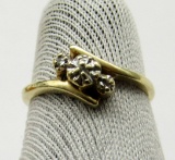 10K GOLD AND DIAMOND LADIES RING