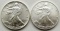 1986 & 2004 .999 SILVER EAGLES U.S. $1 COINS