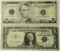 2-STAR NOTES:  $5 FED RESV NOTE & $1 SILVER CERT