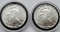 2-1987 AMERICAN SILVER EAGLES