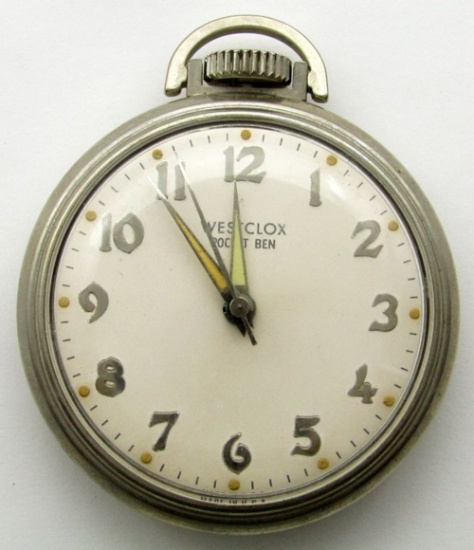 VINTAGE WESTCLOX "POCKET BEN" POCKET WATCH.