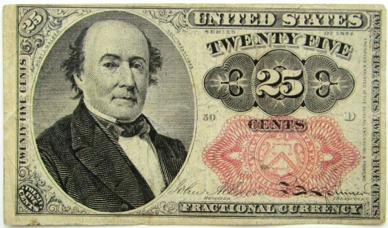 1874 25 CENT FRACTIONAL CURRENCY