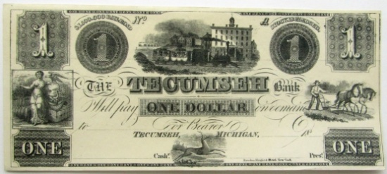 $1.00 THE TECUMSEH BANK MICHIGAN