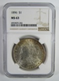 1896-P Morgan Silver Dollar $ NGC MS 63