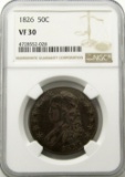 1826 BUST HALF DOLLAR NGC VF 30