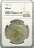 1934 PEACE DOLLAR NGC MS 64