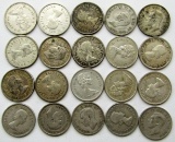 LOT of 20 CANADA SILVER QUARTERS