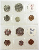 1962 P&D UNC 5 COINS SETS