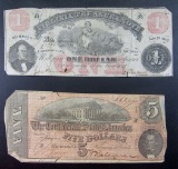 1862 VIRGINIA TRESURE NOTE & 1864
