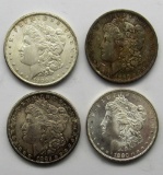 4-MORGAN DOLLARS:  1882-S, '80-S, '83-O,
