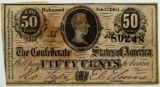 1864 50 CENT CONDEDERATE FRACTIONAL