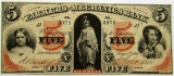 1860 $5 OBSOLETE NOTE FARMERS & MECHANICS