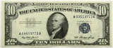 1953 $10 SILVER CERTIFICATE AU/CU