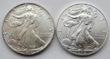 1991 & 2015 AMERICAN SILVER EAGLES