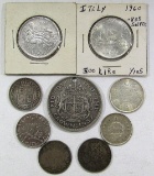 GR BRIT SILVER CROWN 1937 HOLED, (2) ITALY