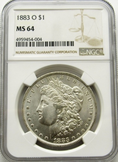 1883-O Morgan Silver Dollar $ NGC MS 64