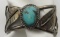 NAVAJO STERLING CUFF TURQUOISE CENTER