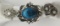 3-ANTIQUE COSTUME RINGS WITH