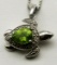 STERLING SILVER TURLE NECKLACE WITH