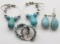 3-PAIRS OF STERLING EARRINGS WITH