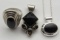STERLING SILVER LOT WITH BLACK GEMS