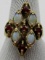 OPALS & RUBIES 14k GOLD RING - VINTAGE PIECE