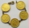 5 - $5 GOLD COIN BRACELET; 1881, 1885-S, 1895,