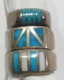 3-ANTIQUE STERLING SILVER MENS RINGS