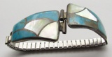 NAVAJO STERLING WATCH BAND WITH