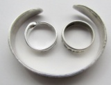 LOVE INSCRIBED STERLING SILVER LOT: