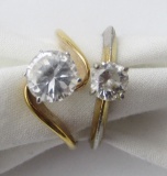 2-COSTUME SOLITAIRE RINGS
