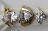 3-COSTUME RINGS WITH LARGE CNTR
