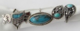 3-STERLING SILVER NAVAJO RINGS WITH