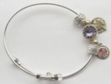 STERLING CHARM BRACELET WITH (5)