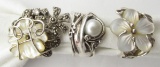 3-ANTIQUE STERLING SILVER RINGS WITH