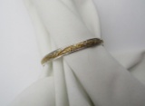 STERLING SILVER BANGLE WITH FLOWER