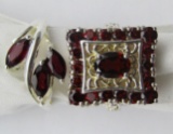2-STERLING RINGS WITH RUBY STONES