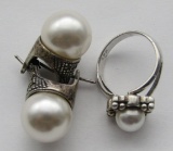 MATCHING ANTIQUE STERLING RING &