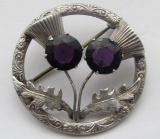 ANTIQUE STERLING BROACH MARKED 